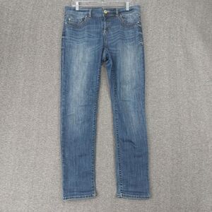 INC DENIM WOMENS BLUE SECRETLY SHAPES REGULAR FIT SKINNY JEANS SIZE 10